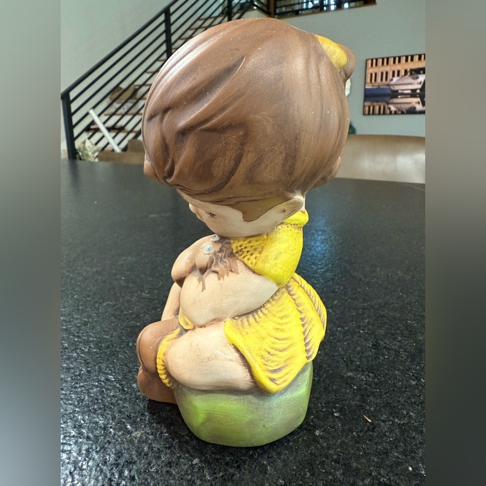 Vintage Gare 1969 Barbara Baldwin Girl With Doll Ceramic Figurine Paula β71 - Picture 7 of 13